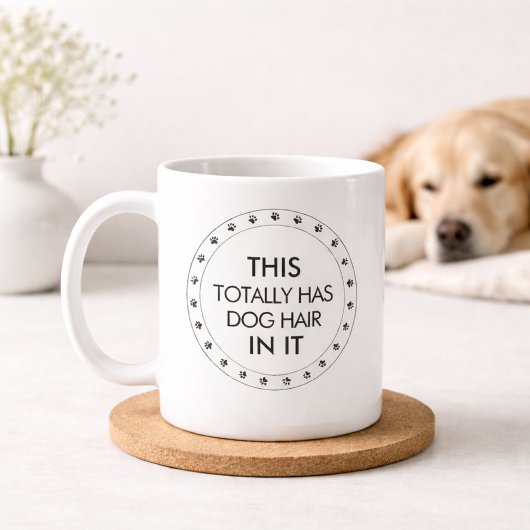 これは完全に犬の毛が入っています 面白い犬好き コーヒーマグカップ