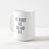 これは完全に犬の毛が入っている コーヒーマグカップ (正面左)