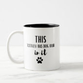 これは完全に犬の髪を持っているItおもしろい犬恋人 ツートーンマグカップ (左)