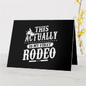 これは実際には私の最初のロデオのカウボーイブルライド私たち カード (黄色い花)