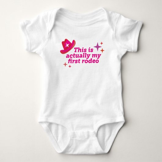 これは実際に私の最初のロデオである ベビーボディスーツ (正面)