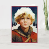これは幼い少年のためのクリスマスカードです。 カード (正面)