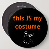 "これは幽霊が付いている私の衣裳"ボタンです 缶バッジ (正面&裏面)