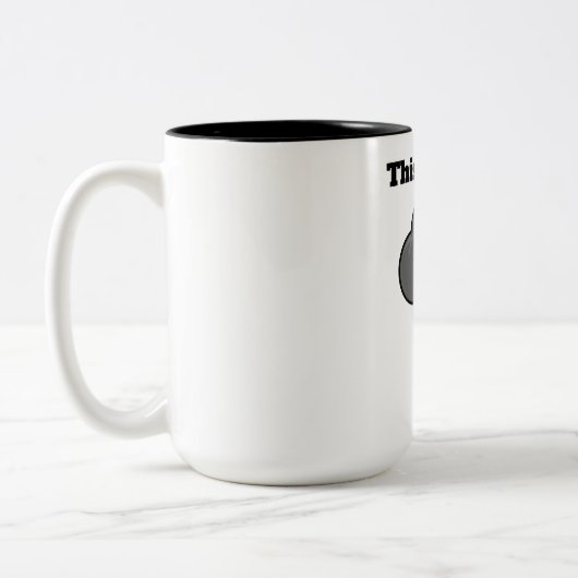 これは息が詰まおもしろいる ツートーンマグカップ (左)