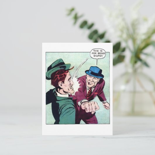 これは愚かなヴィンテージ暴力団の漫画 ポストカード (スタンド正面)