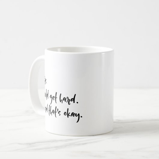 「これは懸命だそれで大丈夫だ」 タイポグラフィ コーヒーマグカップ (正面左)