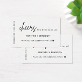 これは我々のドリンク結婚チケットカード (デスク)