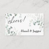 これは我々の緑のドリンクエレガントチケットにある エンクロージャーカード (裏面)