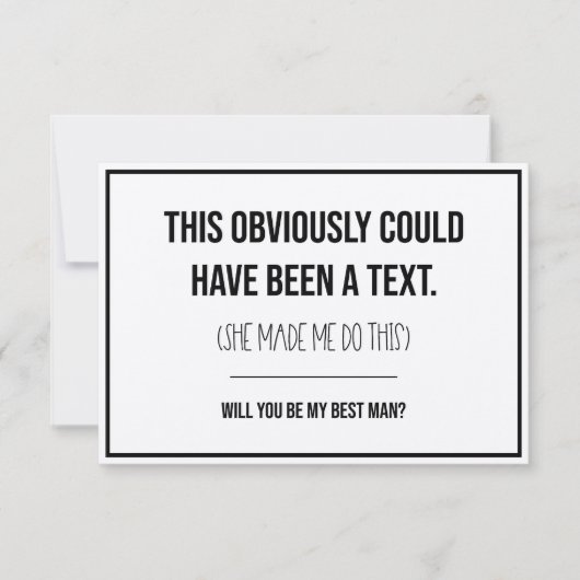 これは文字花婿介添人案かもしれない ノートカード (正面)