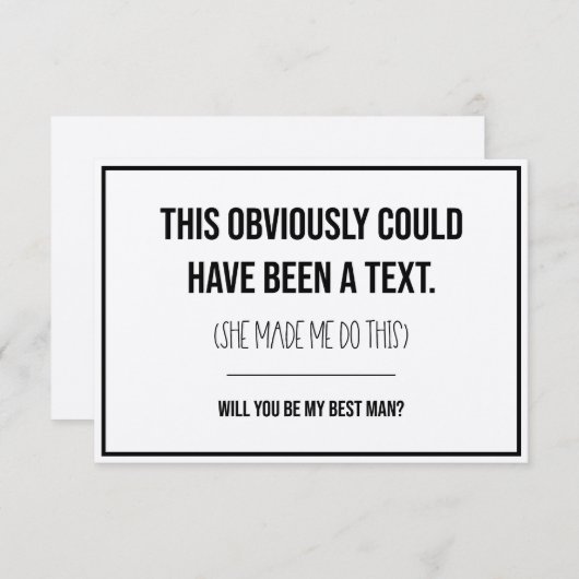 これは文字花婿介添人案かもしれない ノートカード (正面/裏面)