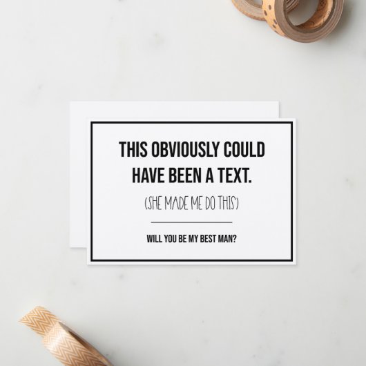 これは文字花婿介添人案かもしれない ノートカード (正面/裏面インサイチュ)