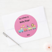 これは新学期おもちゃ動物園のレインピンクに属する ラウンドシール (封筒)