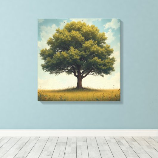 これは木のキャンバスアートだ。 キャンバスプリント (インサイチュ (ウッドフロア))