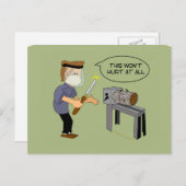 これは木版画を傷おもしろいつけない ポストカード (正面/裏面)