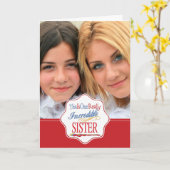 これは本当に信じられないほどの姉妹ギフトだ カード (黄色い花)