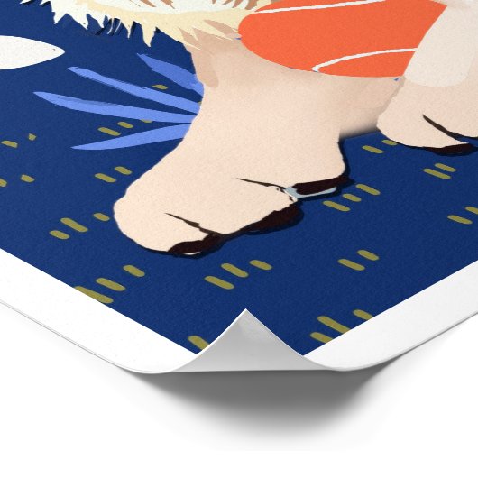 これは本当のゴールデンレトリバーのアートプリント ポスター (角)