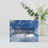 "これは永遠に続かない"は、社会の距離を雲 ポストカード (スタンド正面)