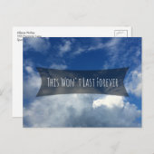 "これは永遠に続かない"は、社会の距離を雲 ポストカード (正面/裏面)