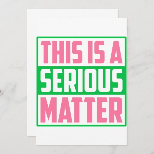 これは深刻な問題のソロリティ1908 招待状 (正面/裏面)