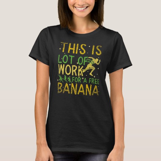 これは無料バナナマラソンRuのための多くの仕事である Tシャツ (正面)