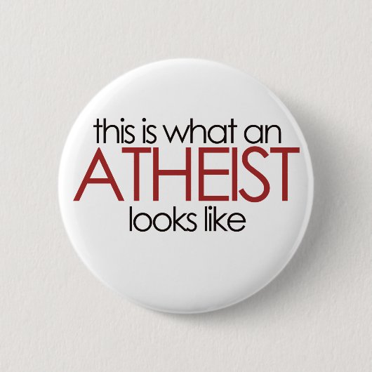 これは無神論者の見た目だ 缶バッジ (正面)