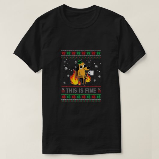 これは犬素晴らしミームの醜いおもしろいクリスマスセーター Tシャツ (デザイン正面)