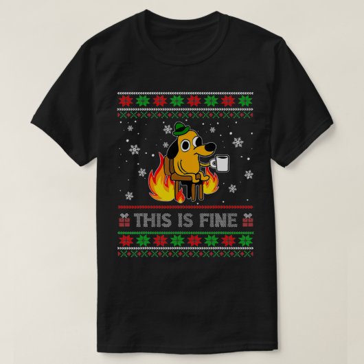 これは犬素晴らしミームの醜いおもしろいクリスマスセーター Tシャツ (デザイン正面)