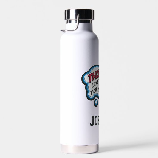 これは男の仕事に見えすごいる |名前の追加 ウォーターボトル (右面)