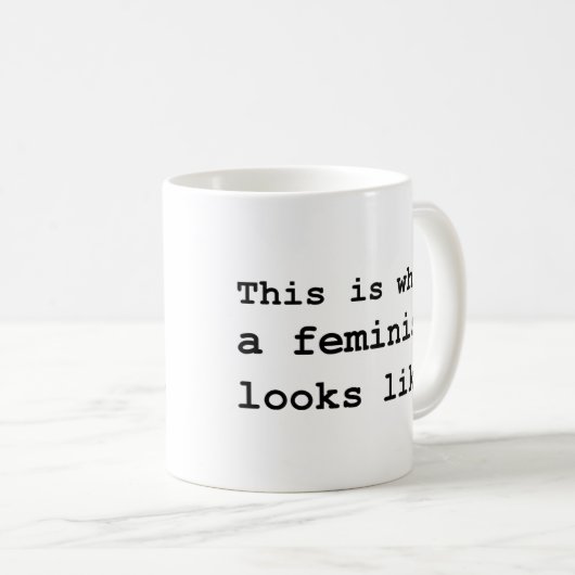 これは男女同権主義者が見えるものにです コーヒーマグカップ (正面右)