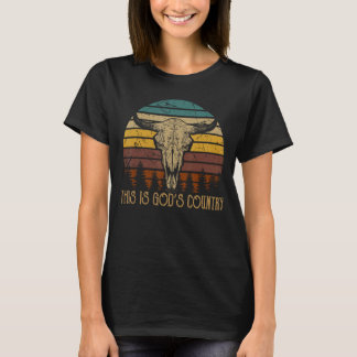 これは神の音楽カントリー衣装ブルスカルWes Tシャツ