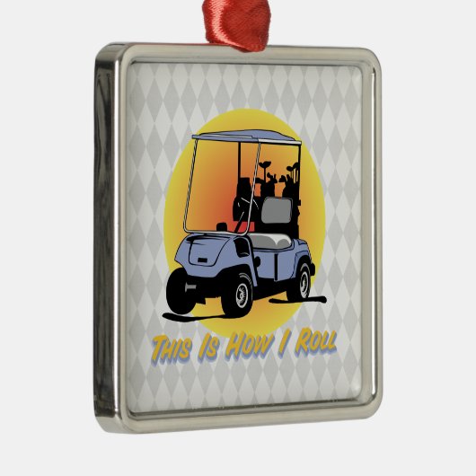 これは私がゴルフオーナメントをいかに転がるかです メタルオーナメント (右)