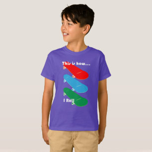 これは私がデザイン-子供のHanes TAGLESS® T --をいかに転がるかです Tシャツ