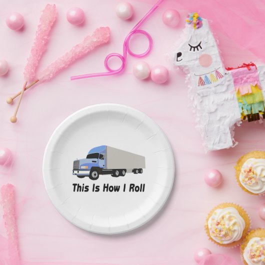 これは私がトラックをいかに半転がるかです ペーパープレート (パーティー)