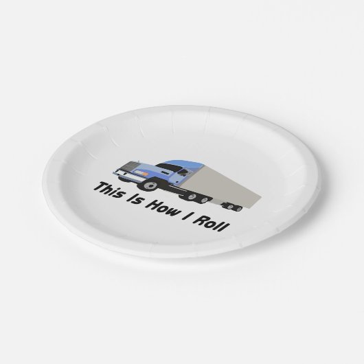 これは私がトラックをいかに半転がるかです ペーパープレート (アングル)