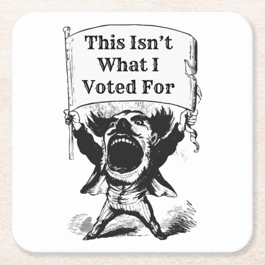 これは私が投票したことではない スクエアペーパーコースター (正面)