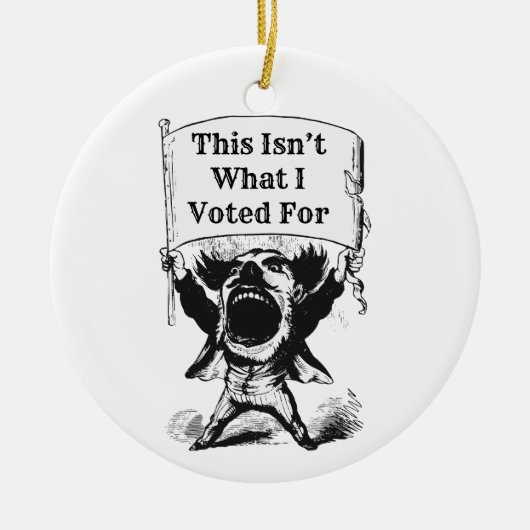 これは私が投票したことではない セラミックオーナメント (正面)