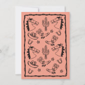 これは私が最初に描いたロデオの女性のカーボーイハンドではない 招待状 (裏面)