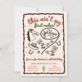これは私が最初に描いたロデオの女性のカーボーイハンドではない 招待状 (正面)