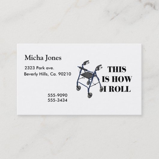 これは私が歩行者をいかに転がるかです 名刺 (正面)