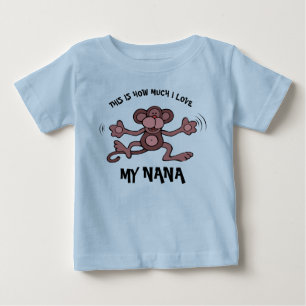 これは私が私のナナを愛するかどの位です ベビーTシャツ