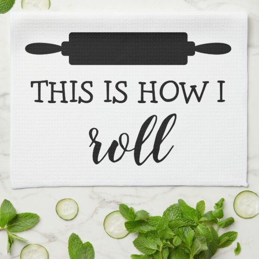 これは私が麺棒の台所タオルをいかに転がるかです キッチンタオル (折り畳み)