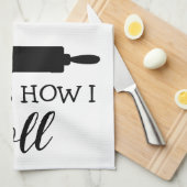 これは私が麺棒の台所タオルをいかに転がるかです キッチンタオル (四つ折り)