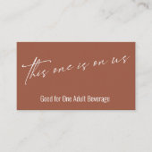 これは私たちテラコッタドリンクチケット エンクロージャーカード (正面)