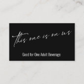 これは私たちブラックドリンクチケット エンクロージャーカード (正面)