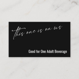 これは私たちブラックドリンクチケット エンクロージャーカード