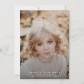 これは私だ |モダン高校卒業 |写真 案内状 (正面)