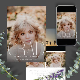 これは私だ |モダン高校卒業 |写真 案内状