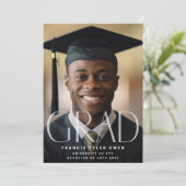 これは私だ | モダン GRADフェード文字 |写真の発表 案内状 (スタンド正面)