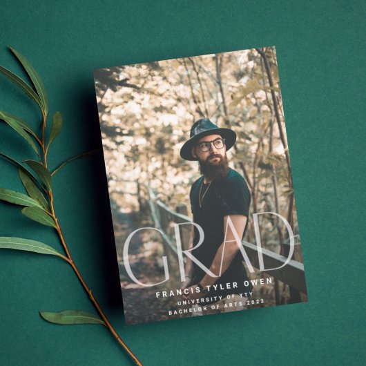 これは私だ | モダン GRADフェード文字 |写真の発表 案内状