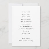 これは私だ | モダン GRADフェード文字 |写真 案内状 (裏面)